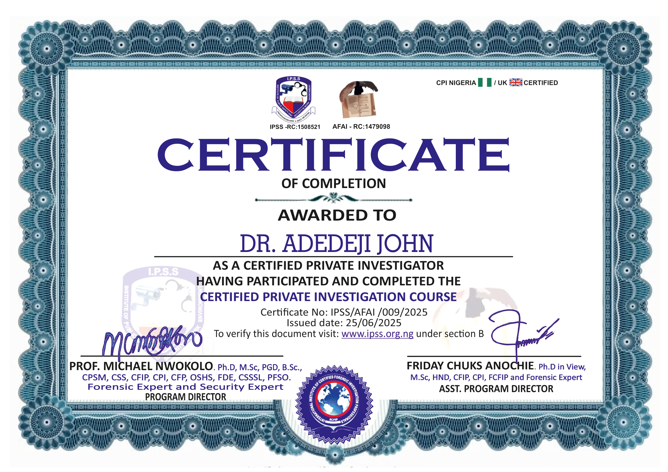 Certificate 9